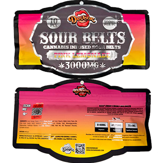 Devour Pink Lemonade Sour Belts