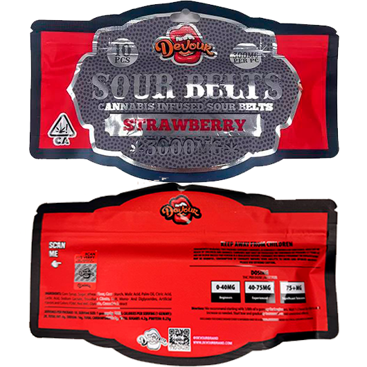 Devour Strawberry Sour Belts