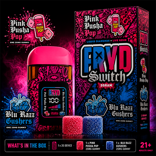 Pink Pusha Pop & Blu Razz Gushers